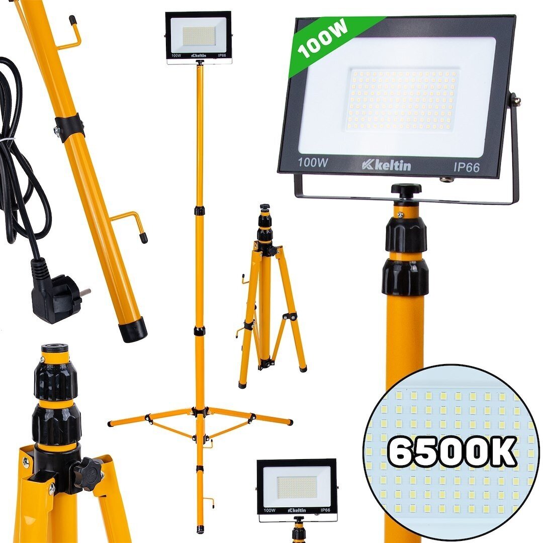 Prožektorius su stovu 100W SMD LED 6500K 1 Prožektorius su stovu 100W SMD LED 6500K 1
