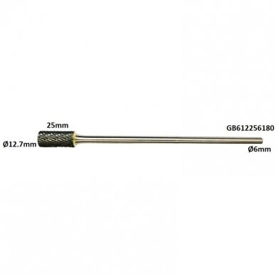 Prailginta freza kietmetalio B cilindro formos Ø12.7x25mm Prailginta freza kietmetalio B cilindro formos Ø12.7x25mm