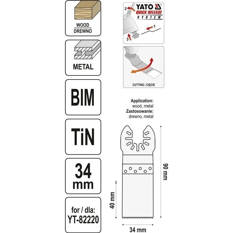 Priedas daugiafunkciniam įrankiui BIMETAL-TIN 1vnt. 3