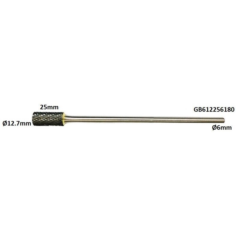 Prailginta freza kietmetalio B cilindro formos Ø12.7x25mm Prailginta freza kietmetalio B cilindro formos Ø12.7x25mm