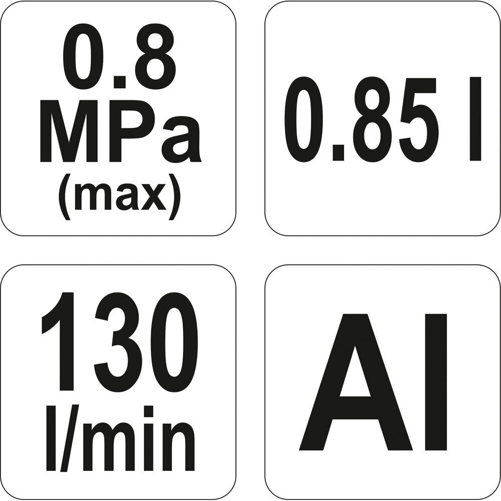 Praplovimo pistoletas su metaliniu bakeliu 1/4" 1 Praplovimo pistoletas su metaliniu bakeliu 1/4" 1