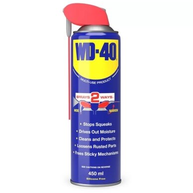 Purškalas nuo rudžių 450ml + aplikatorius WD-40 Purškalas nuo rudžių 450ml + aplikatorius WD-40
