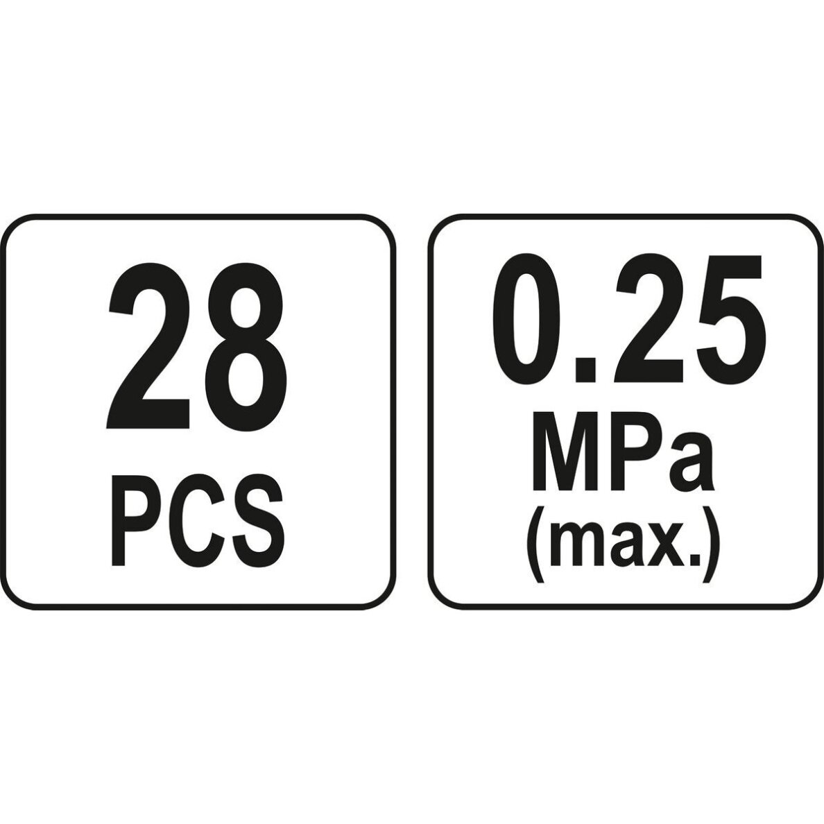 Radiatoriaus slėgio ir aušinimo sistemos testeris 28vnt. 5 Radiatoriaus slėgio ir aušinimo sistemos testeris 28vnt. 5