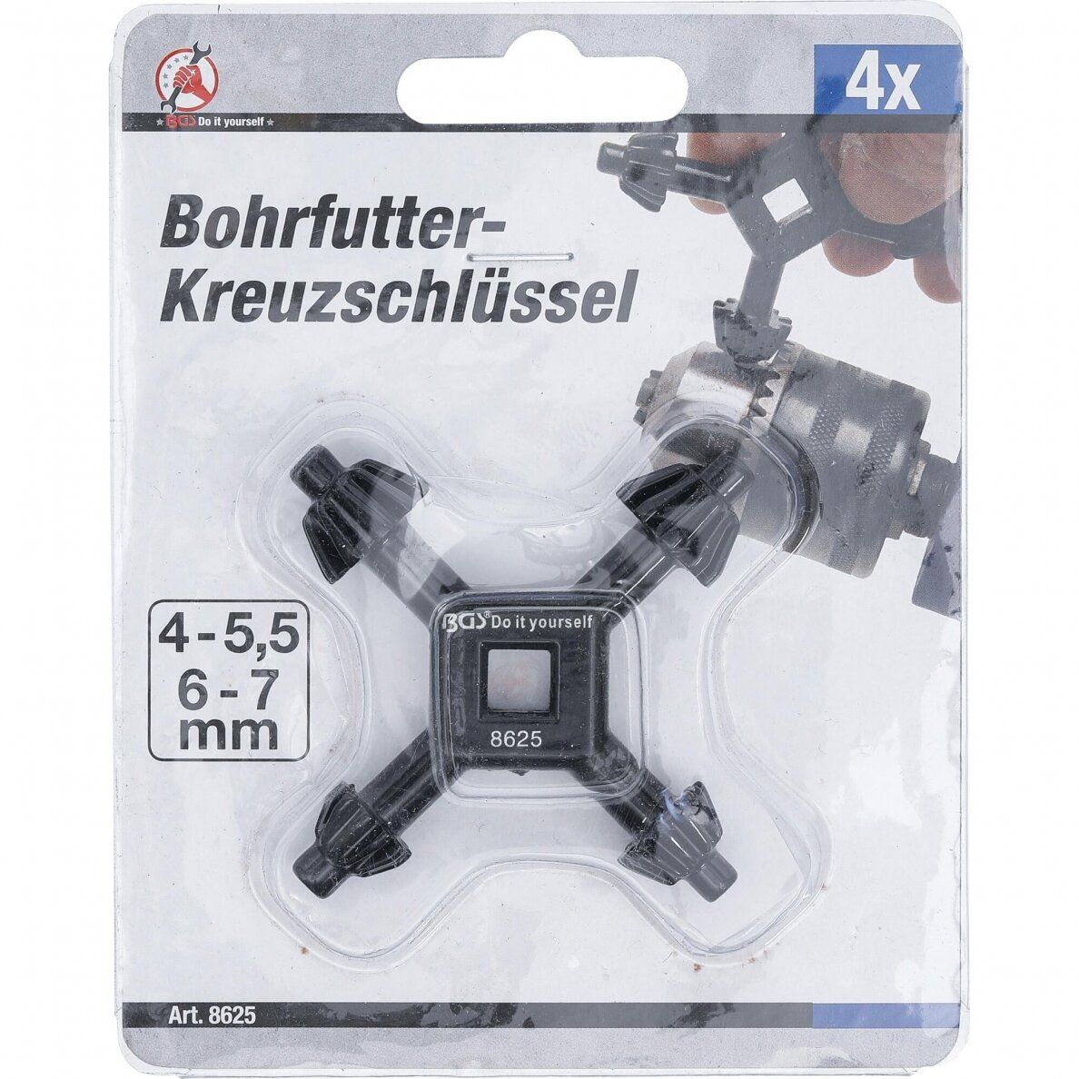Raktas griebtuvui 4-ių dydžių 4-5,5-6-7mm 8625 2