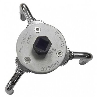 Raktas tepalo filtrui suspaudžiamas 3 kojų 3/8" 65-110mm Raktas tepalo filtrui suspaudžiamas 3 kojų 3/8" 65-110mm