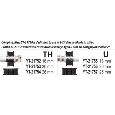 Replės vamzdžių antgalių presavimui 16-26mm PE-RT/Al/PE-RT ir PEX-Al-PEX 5 Replės vamzdžių antgalių presavimui 16-26mm PE-RT/Al/PE-RT ir PEX-Al-PEX 5