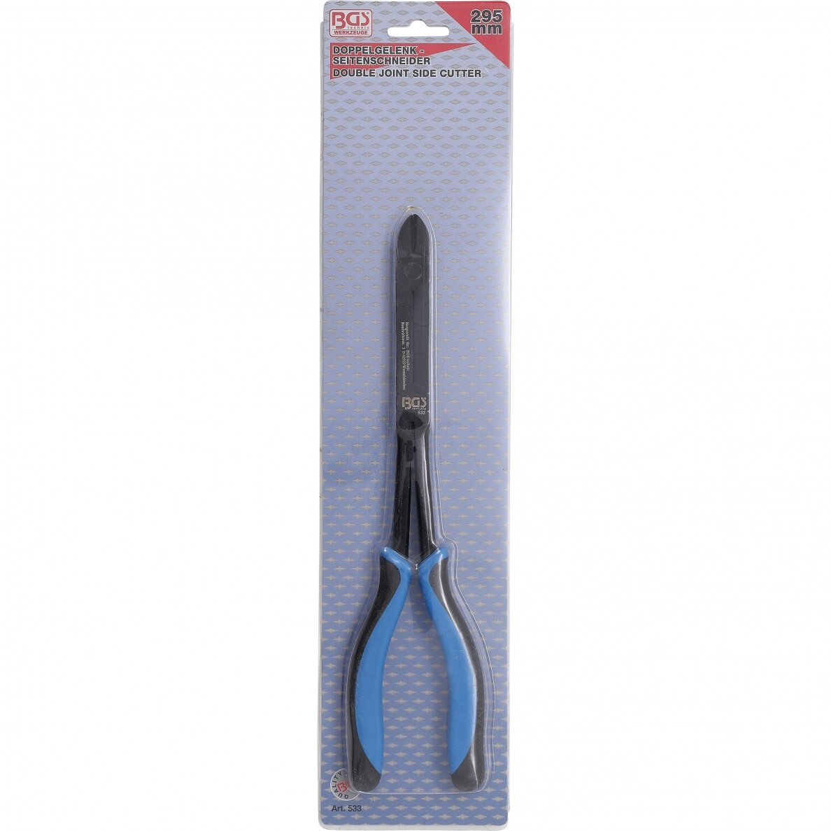 Replės šoninio kirpimo dvigubu šarnyru prailgintos L-295mm 533 3 Replės šoninio kirpimo dvigubu šarnyru prailgintos L-295mm 533 3