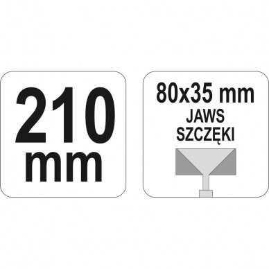 Replės profilių formavimui lenktos 210mm 80x35mm 1