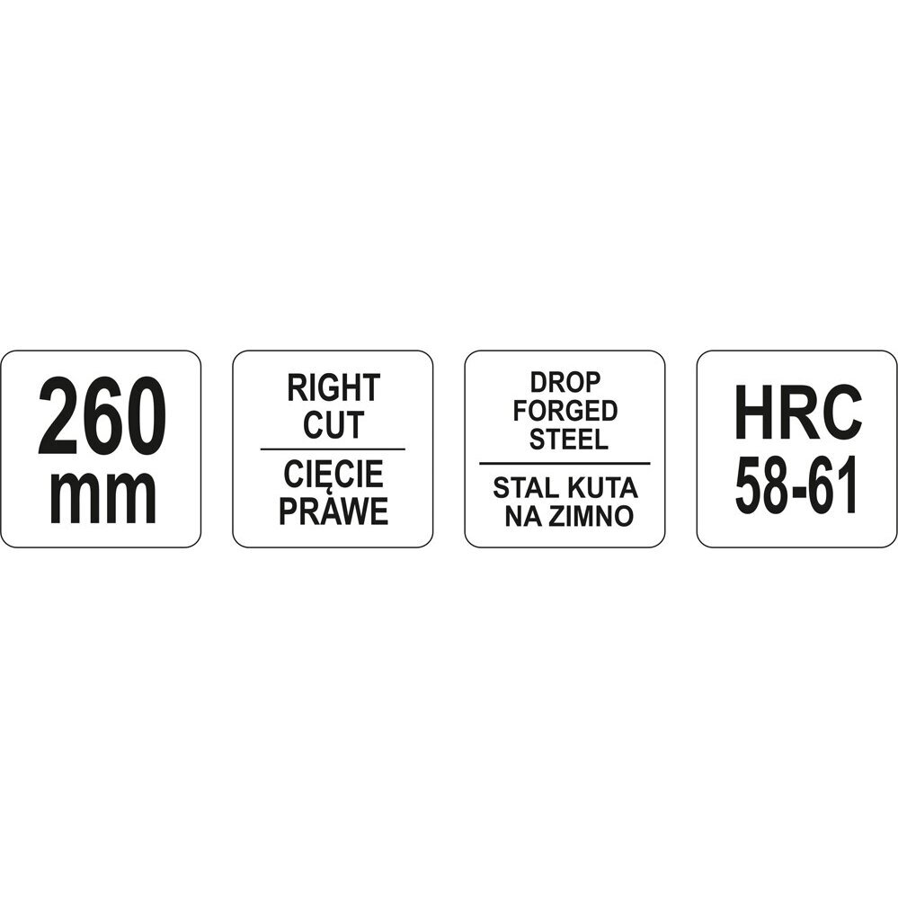 Žirklės skardai dešininės L-260mm 1 Žirklės skardai dešininės L-260mm 1
