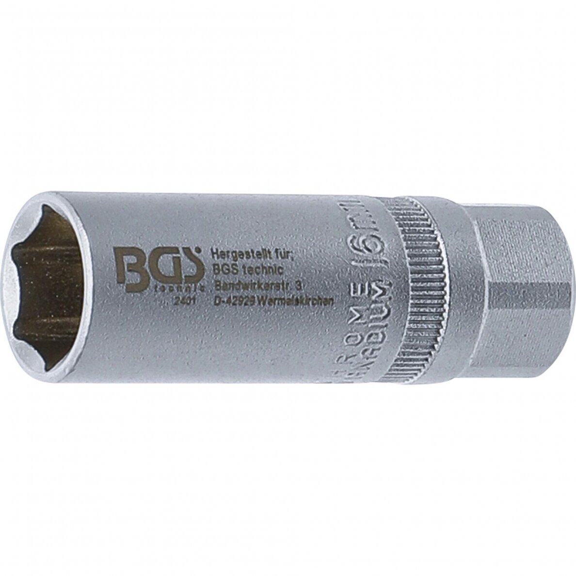 Galvutė žvakėms 16mm 1/2" 2401 Galvutė žvakėms 16mm 1/2" 2401