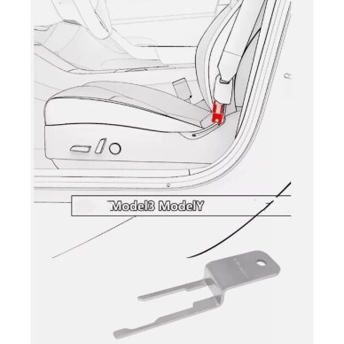 Saugos diržo atleidimo įrankis Tesla model 3 3