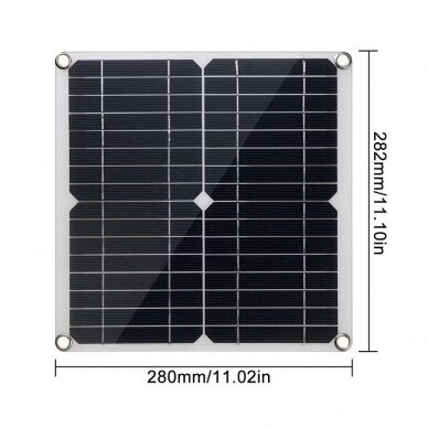 Saulės panelė 12W 12V su įkrovikliu ir priedais 3 Saulės panelė 12W 12V su įkrovikliu ir priedais 3