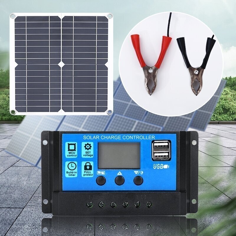 Saulės panelė 12W 12V su įkrovikliu ir priedais 5 Saulės panelė 12W 12V su įkrovikliu ir priedais 5