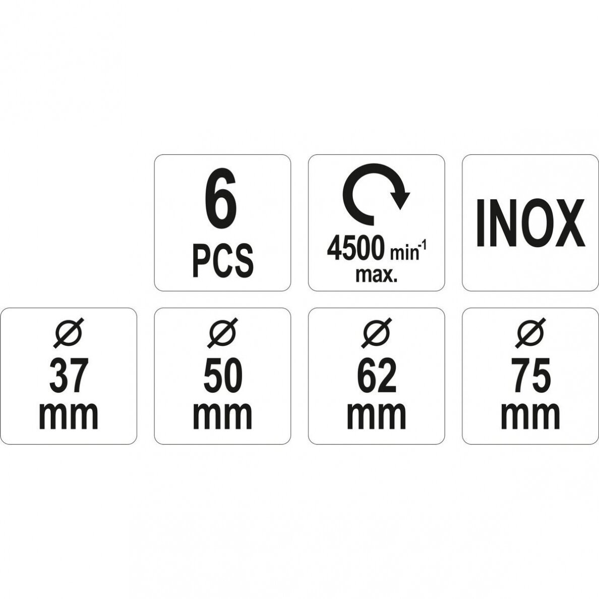 Šepečių rinkinys su koteliu nerūdijantis plienas 6vnt. 3