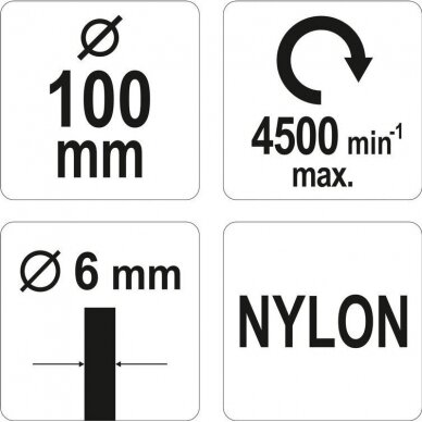 Šepetys su koteliu nailoninis 100mm 2