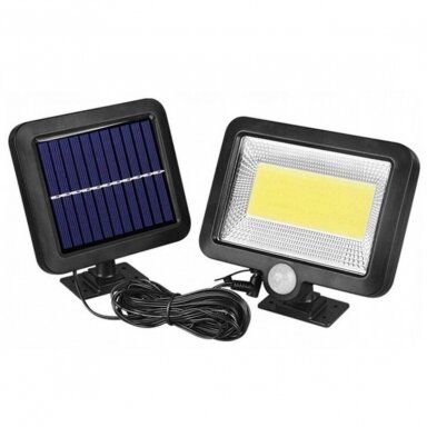 LED lauko šviestuvas su saules baterijos įkrovimu su judesio davikliu LED lauko šviestuvas su saules baterijos įkrovimu su judesio davikliu
