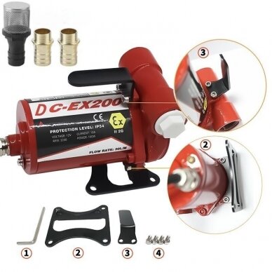 Siurblys benzinui/dyzelinui/žibalui ir kt. 12V 100W 2 Siurblys benzinui/dyzelinui/žibalui ir kt. 12V 100W 2