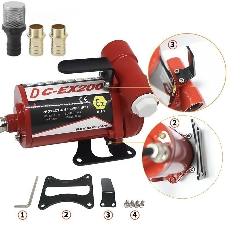 Siurblys benzinui/dyzelinui/žibalui ir kt. 12V 100W 2 Siurblys benzinui/dyzelinui/žibalui ir kt. 12V 100W 2
