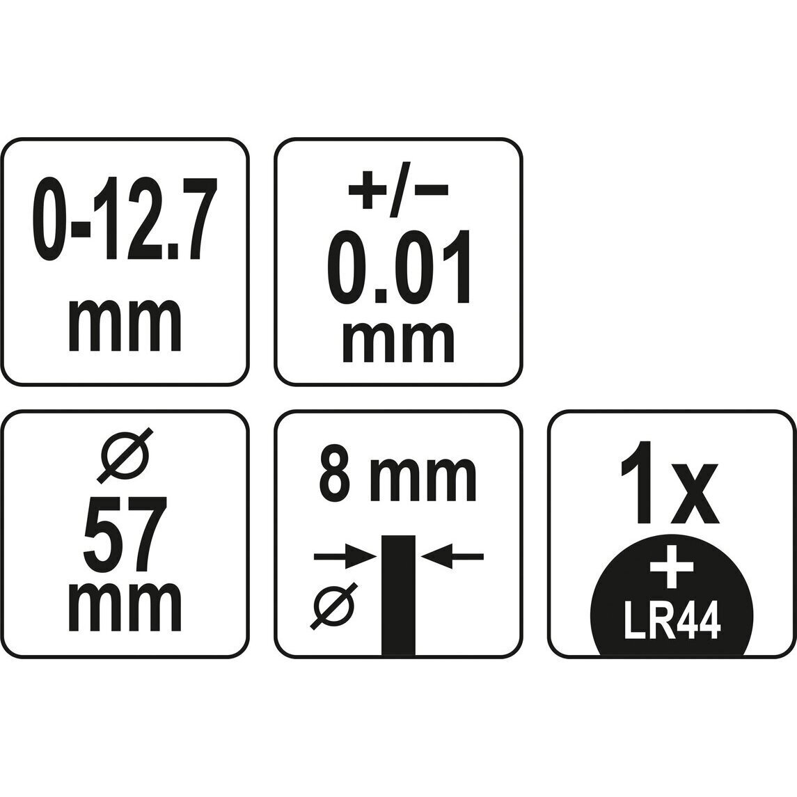 Skaitmeninė indikatorinė galvutė 0-12.7mm 2 Skaitmeninė indikatorinė galvutė 0-12.7mm 2