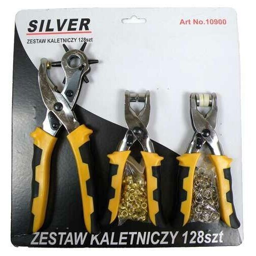 Skylių darymo ir kniedijimo replių rinkinys su kniedėmis 128vnt Skylių darymo ir kniedijimo replių rinkinys su kniedėmis 128vnt