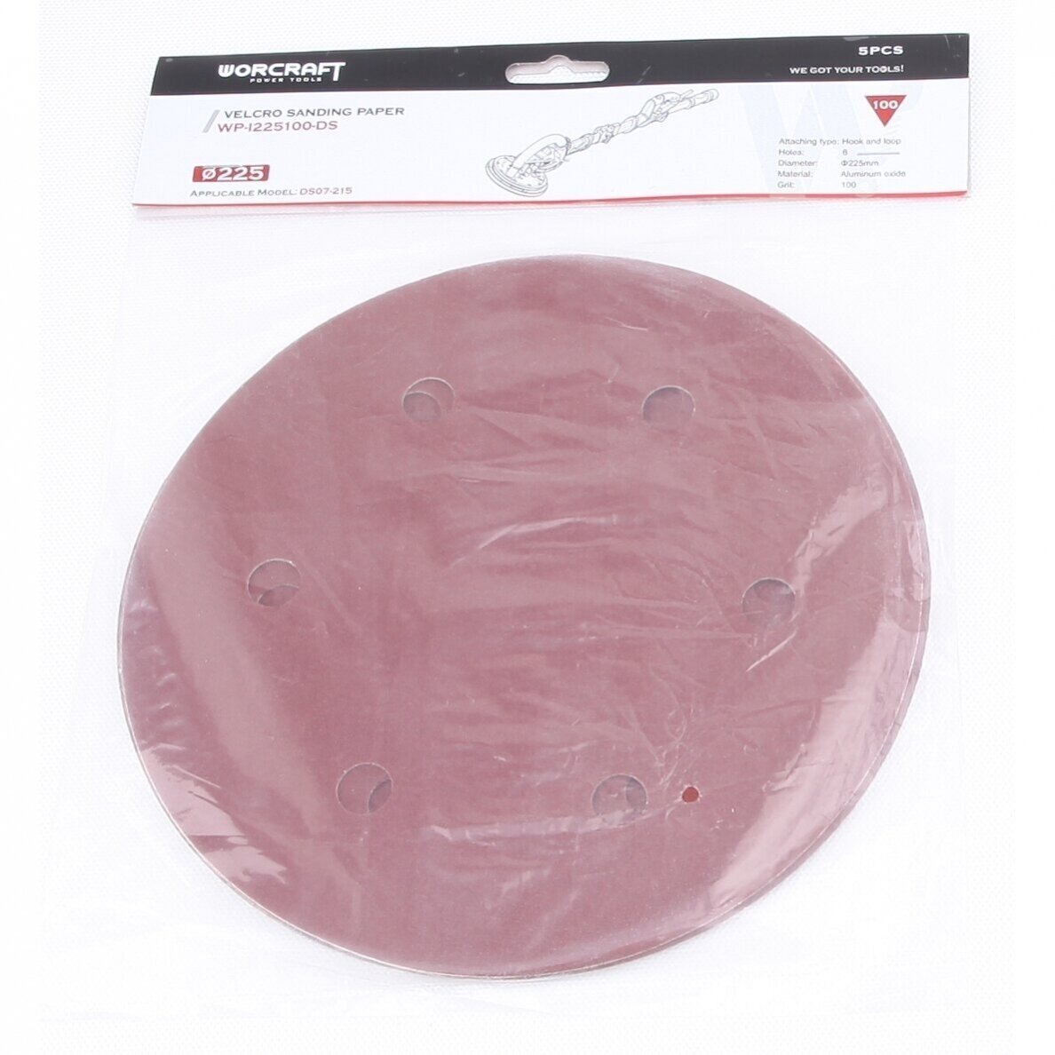 Šlifavimo popierius klijuojamas 5vnt. 225mm P100-240 Šlifavimo popierius klijuojamas 5vnt. 225mm P100-240