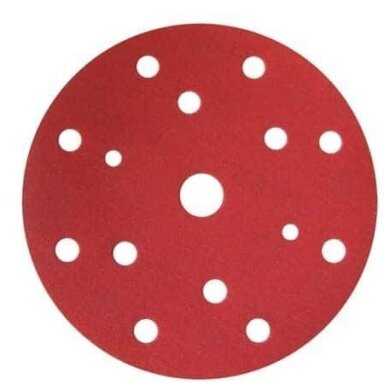 Šlifavimo popierius klijuojamas 15 skylių 5vnt. 150mm P60-180 Šlifavimo popierius klijuojamas 15 skylių 5vnt. 150mm P60-180
