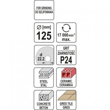 Šlifavimo diskas elastinis universalus 125mm P24 1