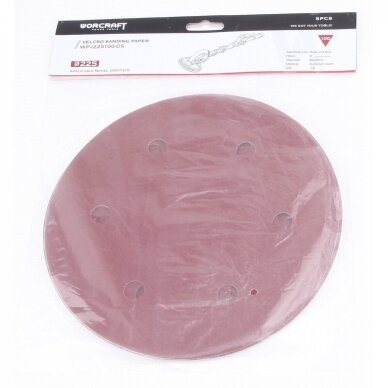 Šlifavimo popierius klijuojamas 5vnt. 225mm P100-240 Šlifavimo popierius klijuojamas 5vnt. 225mm P100-240