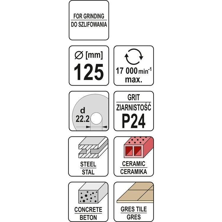 Šlifavimo diskas elastinis universalus 125mm P24 1
