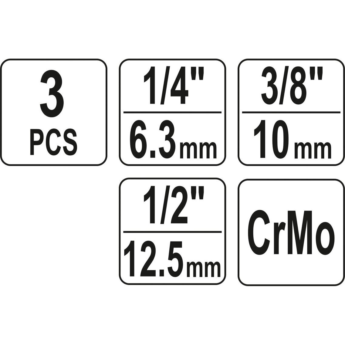 Smūginių šarnyrų / kardanų rinkinys 3vnt. 2 Smūginių šarnyrų / kardanų rinkinys 3vnt. 2