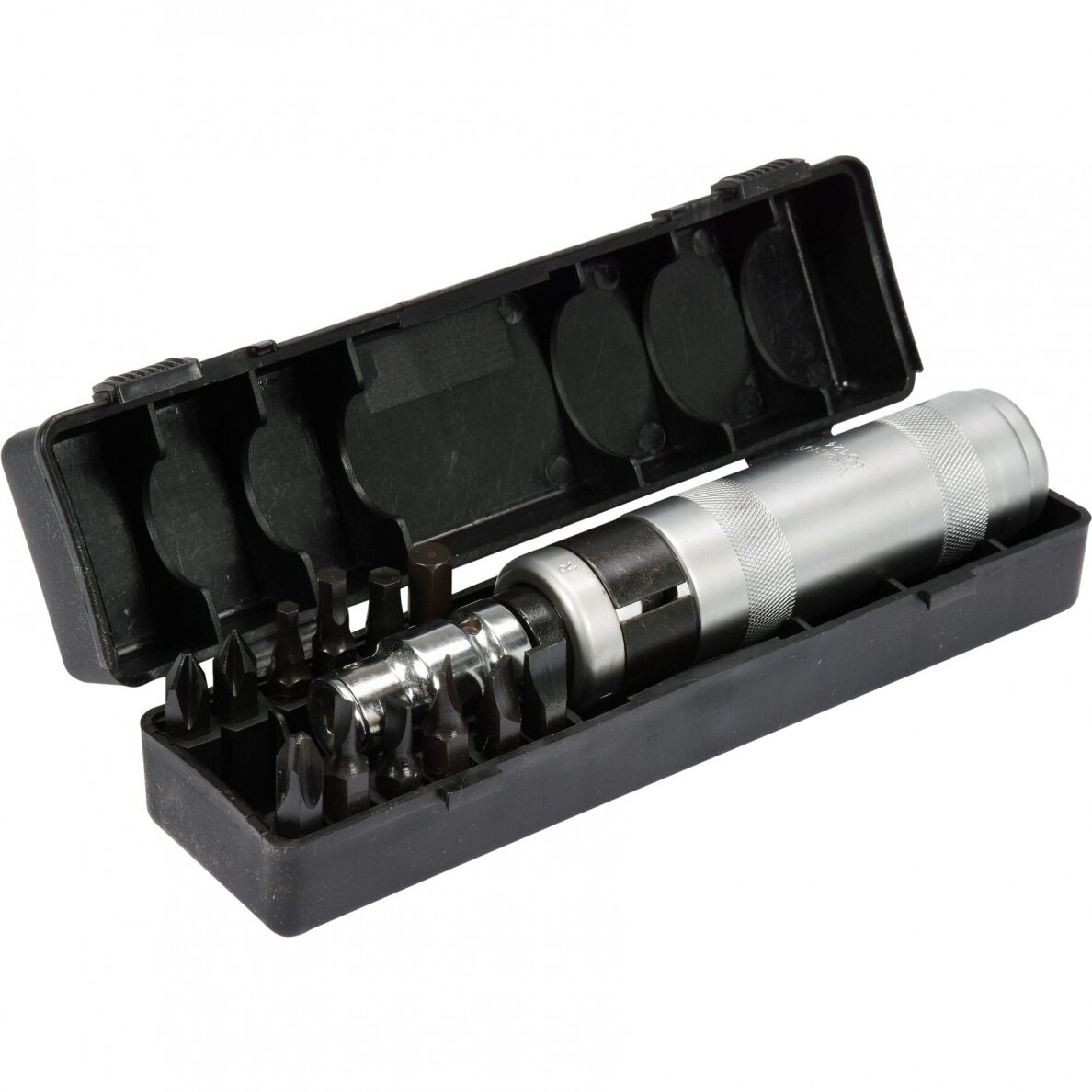 Atsuktuvas smūginis su antgaliais 1/2" 14vnt. Atsuktuvas smūginis su antgaliais 1/2" 14vnt.