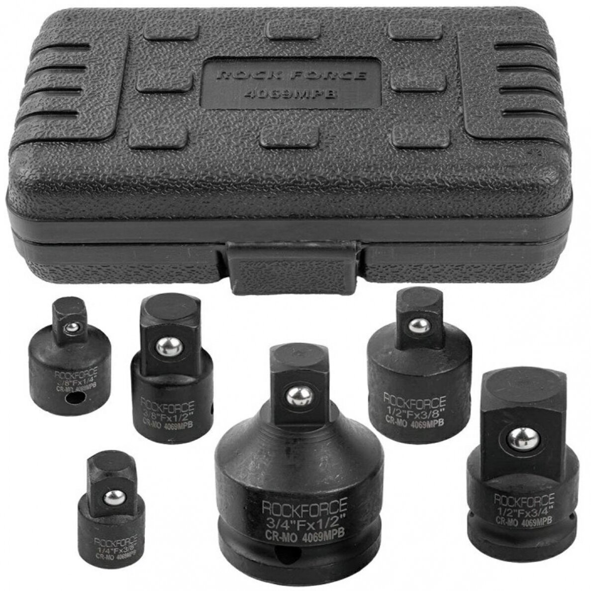 Smūginių adapterių rinkinys 6vnt. 1/4", 3/8", 1/2", 3/4" 1