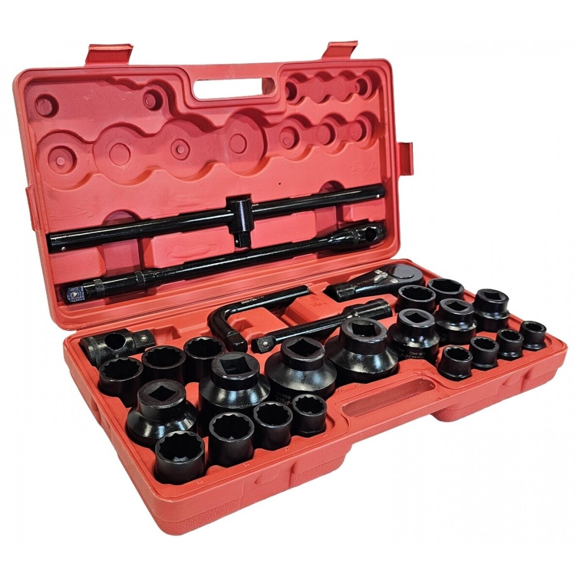 Galvučių rinkinys 6 ir 12 kampų 3/4" + 1" 26vnt. (17-65mm)