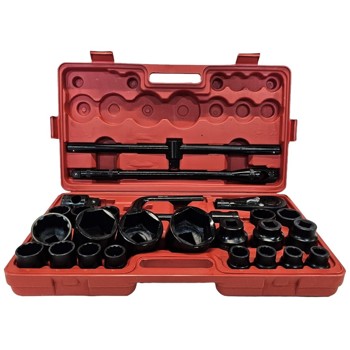 Galvučių rinkinys 6 ir 12 kampų 3/4" + 1" 26vnt. (17-65mm) 4
