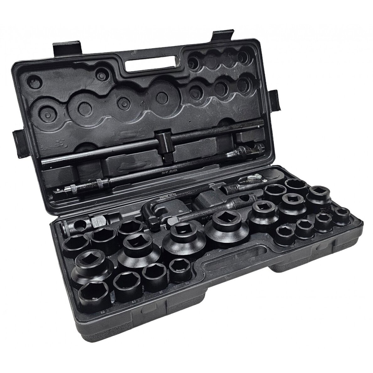 Galvučių rinkinys 6 kampų 3/4" + 1" 26vnt. (21-65mm) 1 Galvučių rinkinys 6 kampų 3/4" + 1" 26vnt. (21-65mm) 1