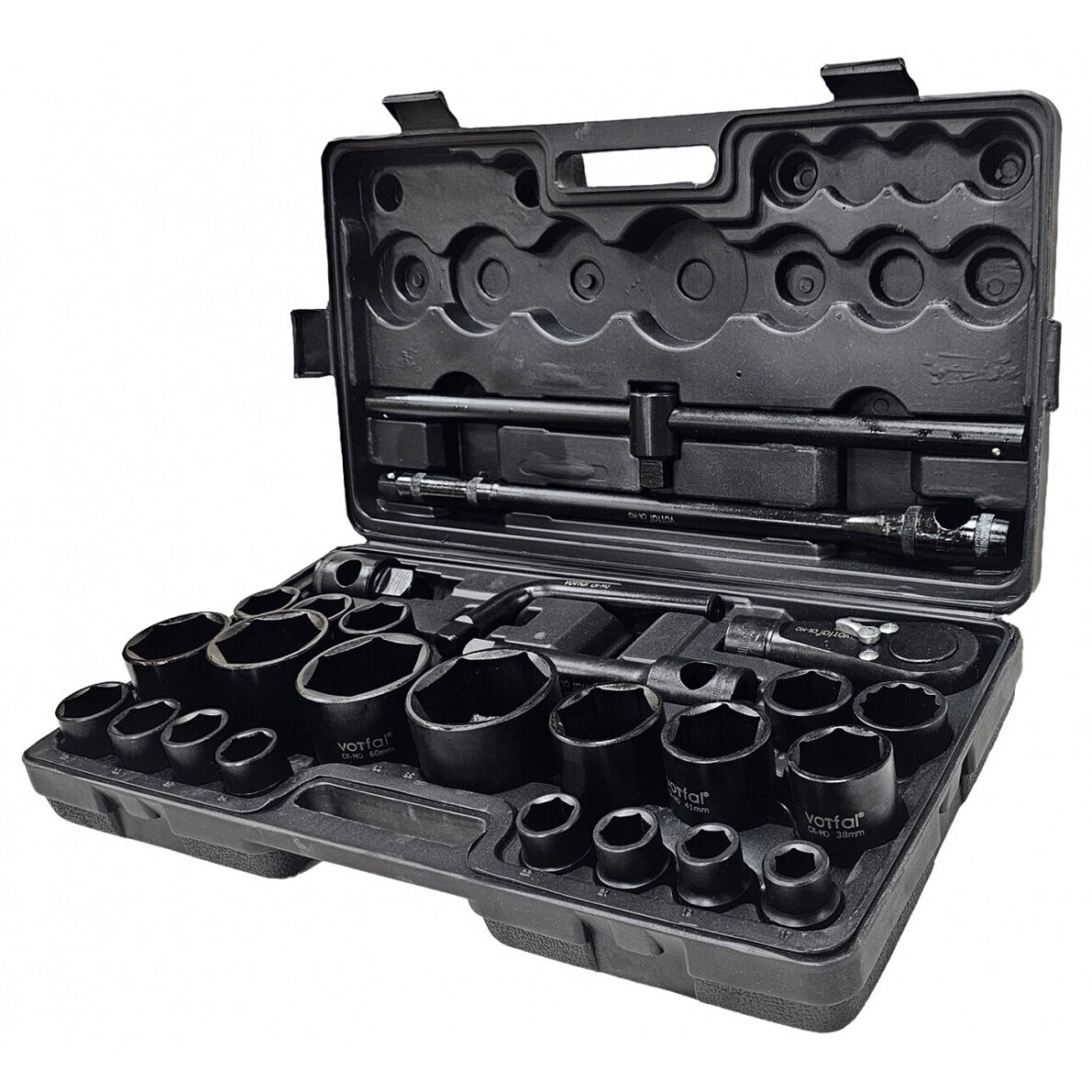 Galvučių rinkinys 6 kampų 3/4" + 1"  26vnt. (21-65mm) 3