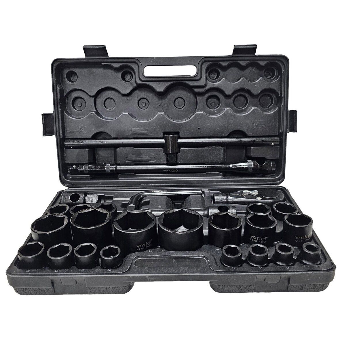 Galvučių rinkinys 6 kampų 3/4" + 1"  26vnt. (21-65mm)