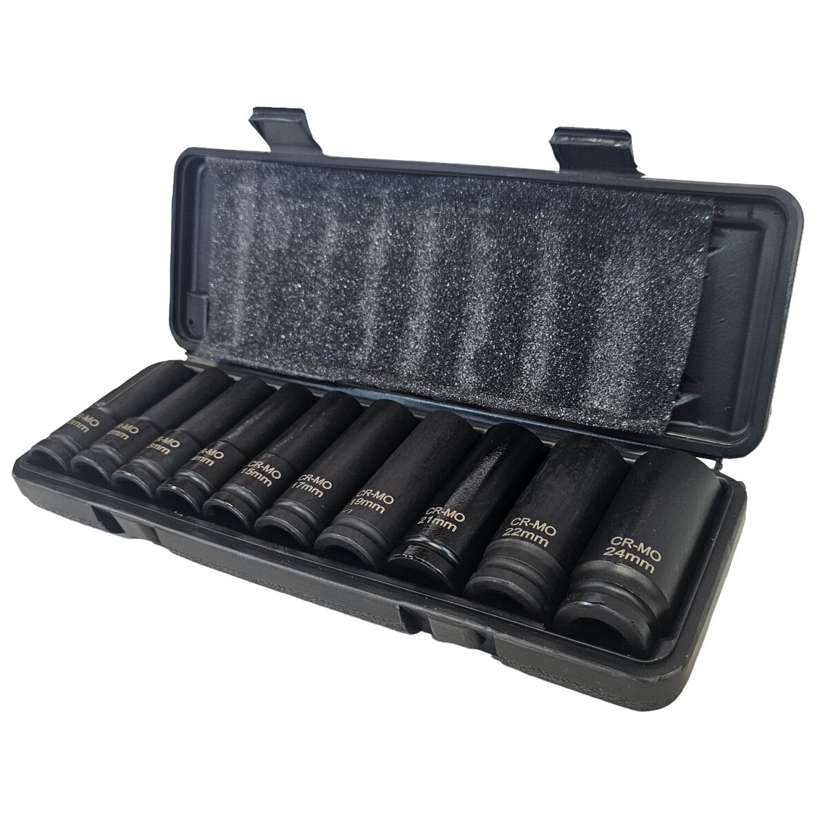 Smūginių ilgų galvučių rinkinys 1/2" 10-24mm 10vnt. 1 Smūginių ilgų galvučių rinkinys 1/2" 10-24mm 10vnt. 1
