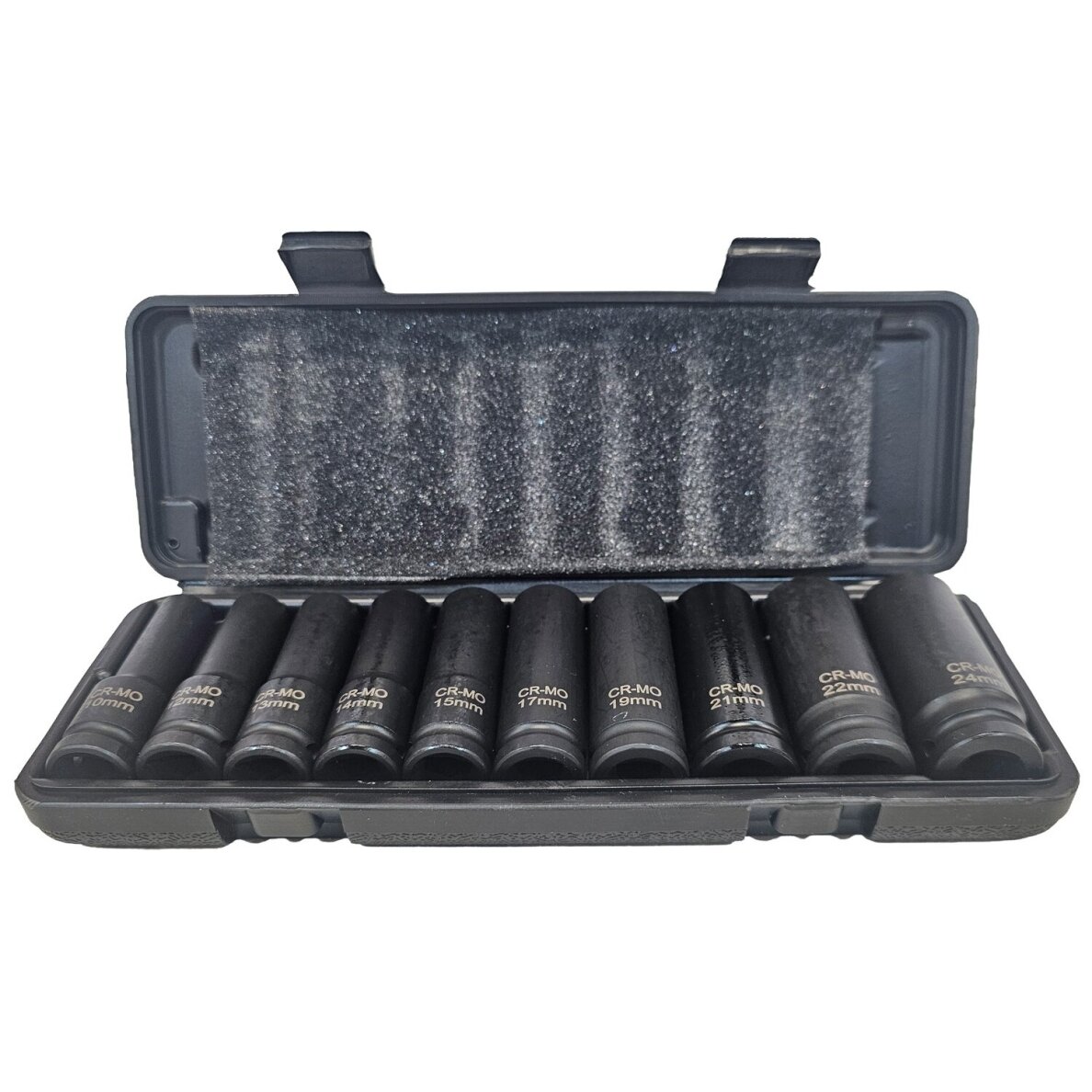 Smūginių ilgų galvučių rinkinys 1/2" 10-24mm 10vnt. Smūginių ilgų galvučių rinkinys 1/2" 10-24mm 10vnt.