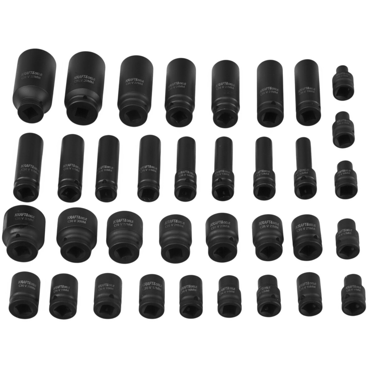 Smūginių ilgų ir trumpų galvučių rinkinys 1/2" 8-32mm 35vnt. KD11756 2