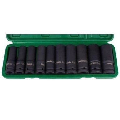 Smūginių ilgų galvučių rinkinys 1/2" 10-24mm 10vnt. Smūginių ilgų galvučių rinkinys 1/2" 10-24mm 10vnt.