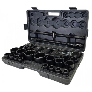 Galvučių rinkinys 12 kampų 3/4" + 1"  26vnt. (21-65mm) H4221226 1
