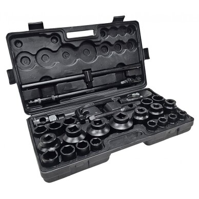 Galvučių rinkinys 6 kampų 3/4" + 1"  26vnt. (21-65mm) 1