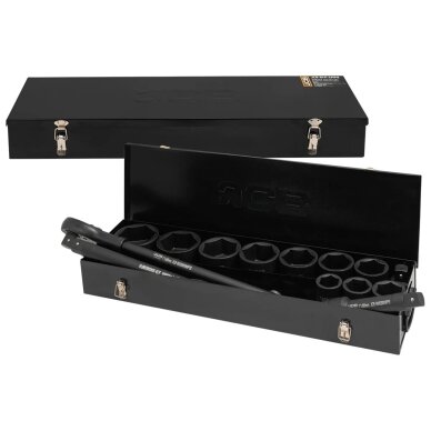 Smūginių galvučių rinkinys 1" 36-80mm 15vnt. 1