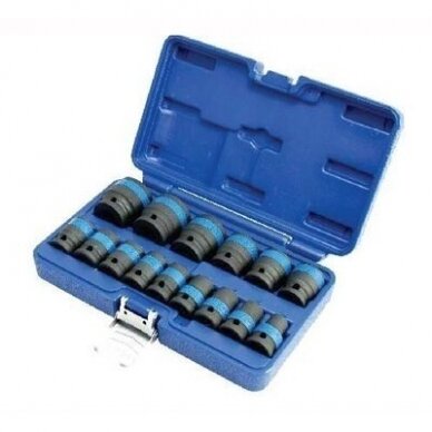 Smūginių galvučių rinkinys 1/2" 10-32mm 15vnt. Smūginių galvučių rinkinys 1/2" 10-32mm 15vnt.