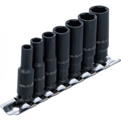 Smūginių galvučių rinkinys 1/4" 6-13mm 7vnt. 5299 Smūginių galvučių rinkinys 1/4" 6-13mm 7vnt. 5299