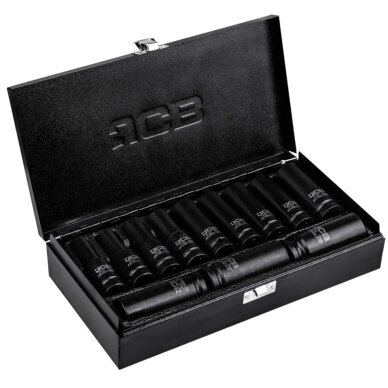 Smūginių ilgų galvučių rinkinys 1/2" 10-24mm 12vnt. Smūginių ilgų galvučių rinkinys 1/2" 10-24mm 12vnt.