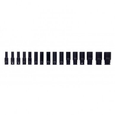 Smūginių ilgų galvučių rinkinys 1/2" 10-32mm 16vnt. 4