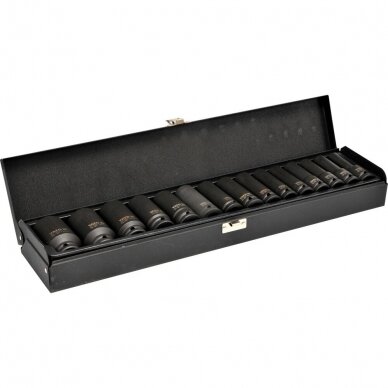 Smūginių ilgų galvučių rinkinys 1/2" 10-32mm 15vnt. Smūginių ilgų galvučių rinkinys 1/2" 10-32mm 15vnt.