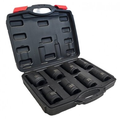 Galvučių rinkinys 6 kampų 3/4" 8vnt. (17-32mm) 1 Galvučių rinkinys 6 kampų 3/4" 8vnt. (17-32mm) 1